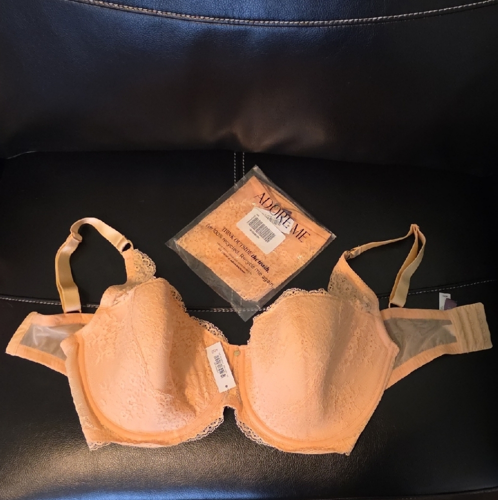 Adore Me Lace Bra in Soft Peach
